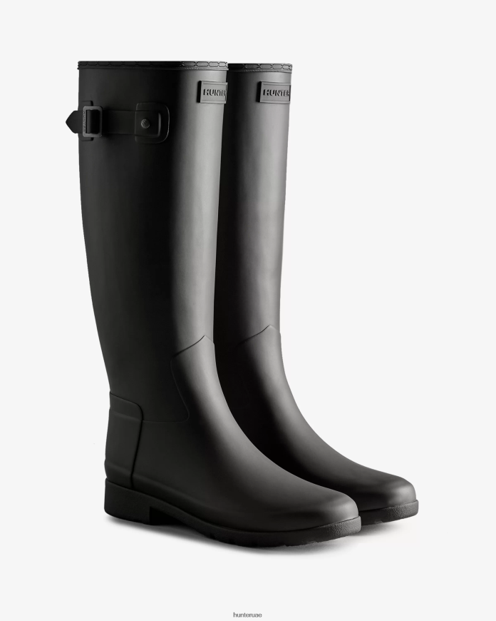 Z2JR8R170 Hunter نحيف حذاء مطر طويل مناسب نحيف وشعار خلفي ثلاثي الألوان