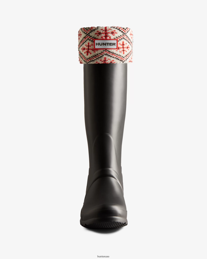 Z2JR8R443 Hunter رجال جوارب طويلة معاد تدويرها بأساور Fairisle