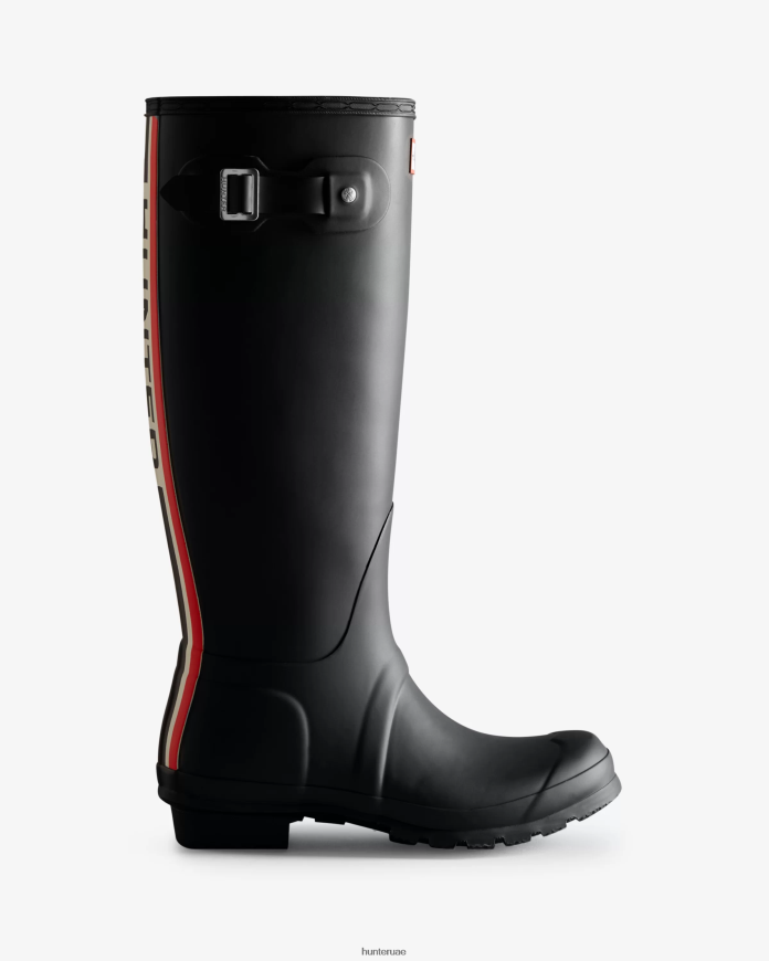 Z2JR8R8 Hunter نحيف حذاء مطر طويل بشعار خلفي ثلاثي الألوان